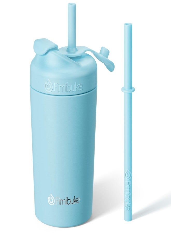 Fimibuke Kids & Toddler Cups, 10 OZ Spill Proof Straw Cups for Toddlers, Leak-Proof Kids Insulated Tumblers with Screw-On Lid & Silicone Straws with Stopper, Stainless Steel Sippy Cup for Girls Boys - Image 1